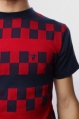 Футболка Fallen Checkered Knit Crew Ox Blood/Dk Navy 2009 г инфо 6434z.