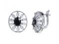 Серьги, серебро 925, оникс,циркон 003 01 21spk-00198 2010 г инфо 12448r.