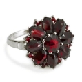 Кольцо из серебра с гранатами Happy Garnets G1067 2009 г инфо 12633r.